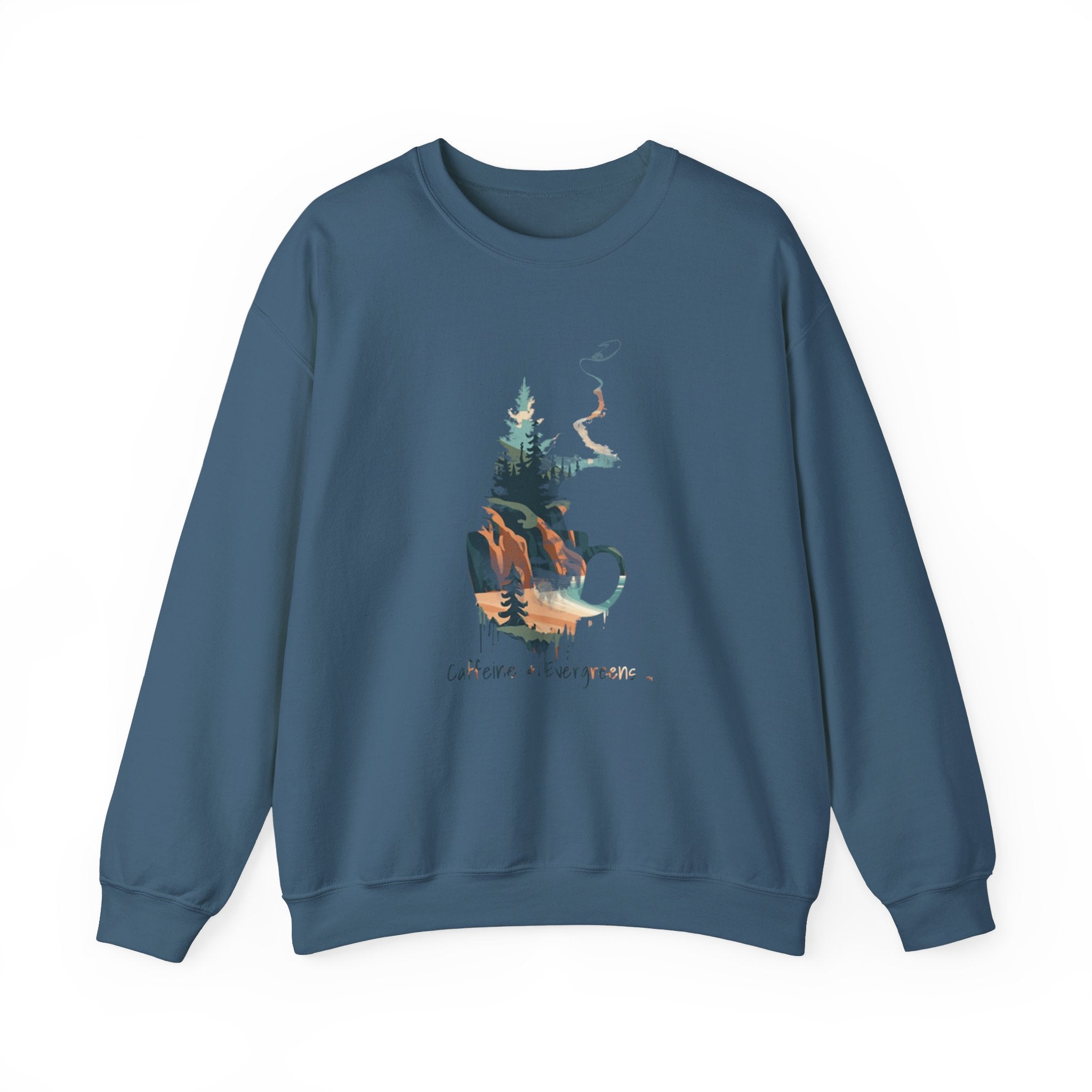 Caffeine and Evergreens™ Unisex Crewneck Sweater