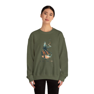 Caffeine and Evergreens™ Unisex Crewneck Sweater